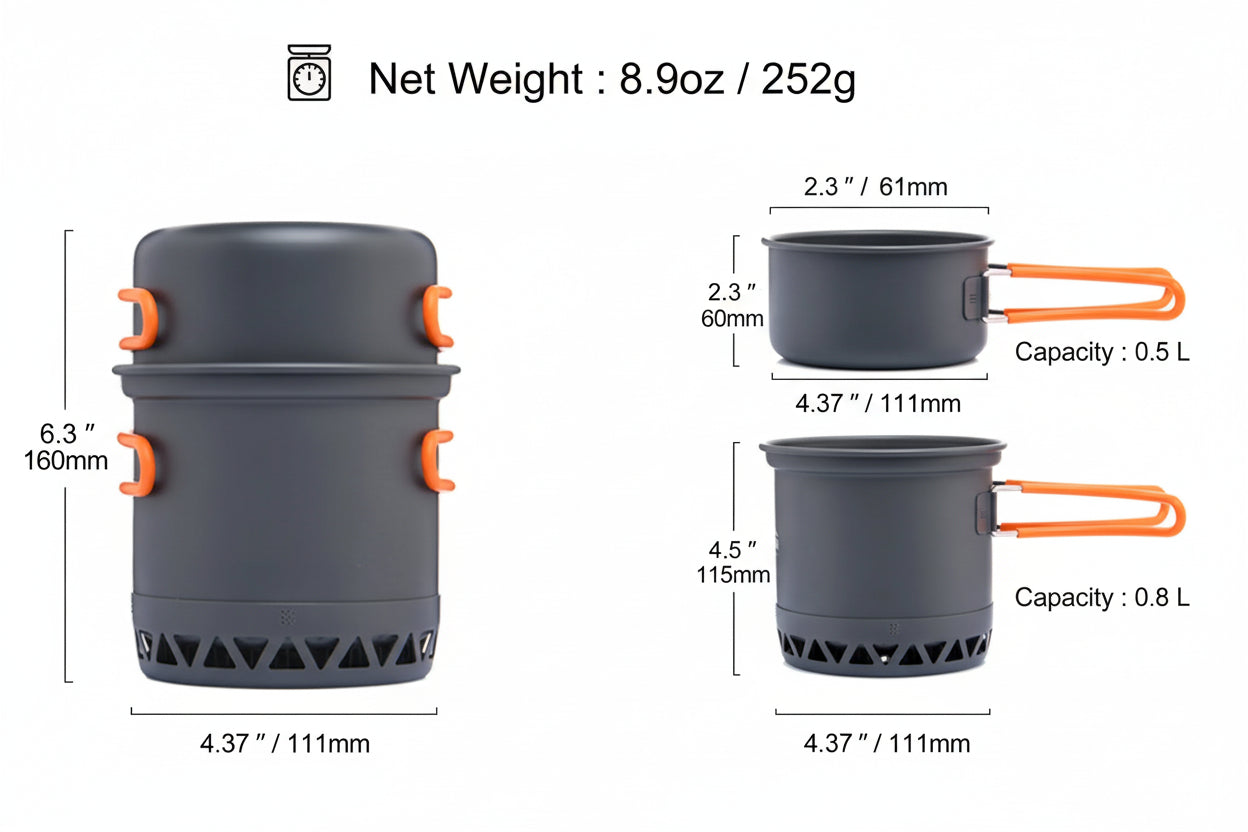 BaseTerrain Traverse Dual-Pot Cookware Set
